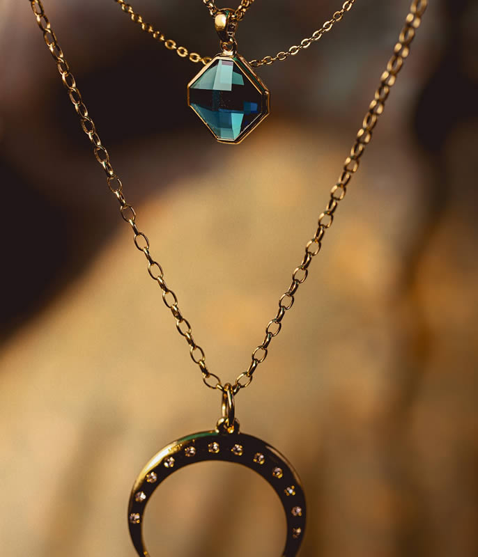 Handcrafted gold necklace